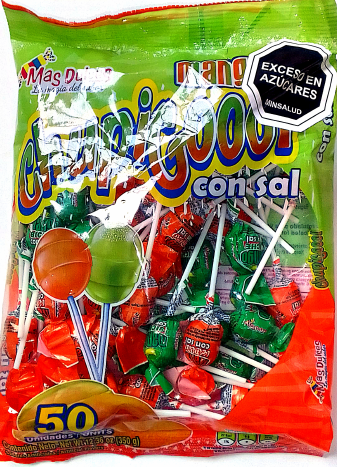 BOMBON CHUPIGOOL MANGO CON SAL X 30 UNID