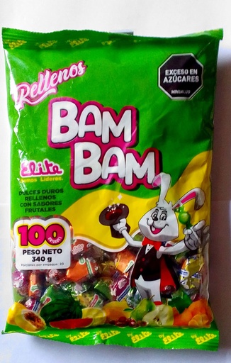CONFITE RELLENO BAMBAM X 100 UNID