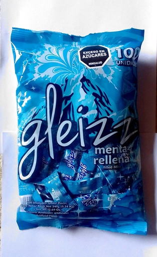 CONFITE MENTA GLEIZZ X 100 UNID