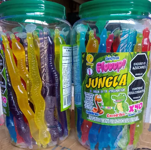 GELATINA JUNGLA TARRO X 40 UNID